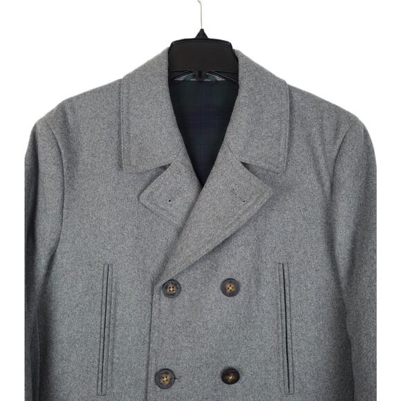 Lauren Ralph Lauren Men's Classic-Fit Double-Breasted Wool Peacoat Grey 38S NWOT - Picture 4 of 7